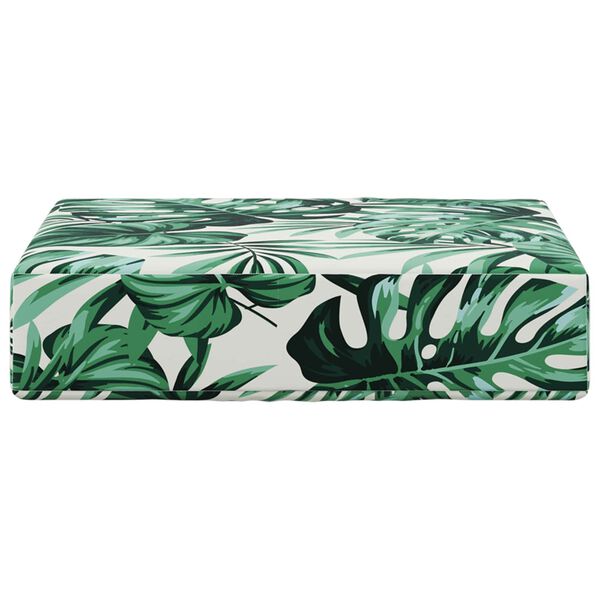 vidaXL Възглавница за открито седалка Мотив с листа 40 x 40 x 8 см