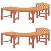 vidaXL Дървесен бенч 8 -Seater 2 бр. 160 x 80 x 45 см Естествен
