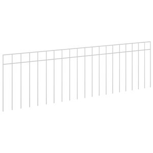 vidaXL Панел за градинска ограда 12 бр. 100 x 30 cm Сребристо