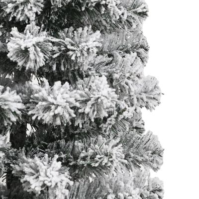 vidaXL Изкуствена коледна елха с шарнири и флокиран сняг 120 см
