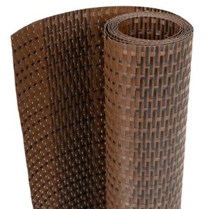 vidaXL Балконски паравани, 10 бр, кафяв и черен, 255x19 см, полиратан