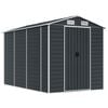 vidaXL Градинска барака антрацит 191x300x198 см поцинкована стомана