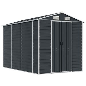 vidaXL Градинска барака антрацит 191x300x198 см поцинкована стомана