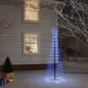 vidaXL Коледна елха с шип, синя, 108 LED, 180 см