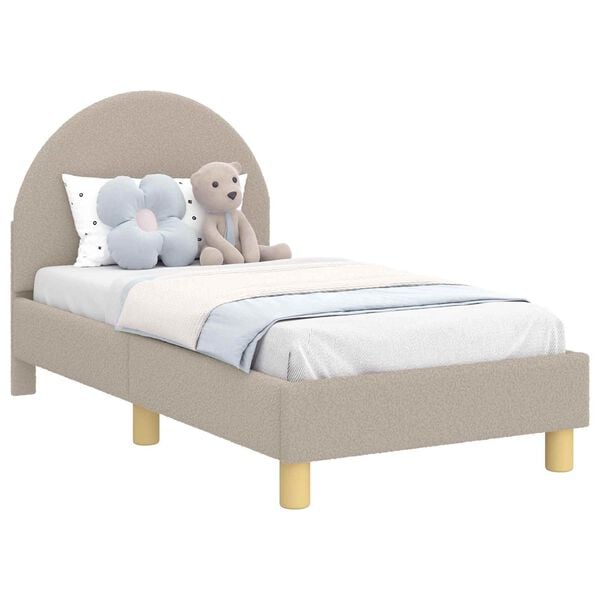 vidaXL Легло за малко с главна дъска с таблото Светлосиво 70 x 140 cm