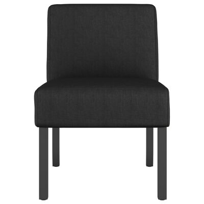 vidaXL Ниско кресло, черно, текстил