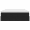 vidaXL Легло с място за съхранение и матрак Черно 140 x 190 cm Кадифе