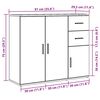 vidaXL Сайдборд, старо дърво, 91x29,5x75 см, инженерно дърво