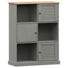 vidaXL Етажерка за книги VIGO сива 90x35x114,5 см бор масив