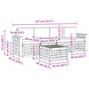 vidaXL Комплекти дивани 5 pcs Натурален и Крема Солидно акациево дърво