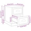 vidaXL Нощен шкаф Старо дърво 39 x 39 x 47.5 см Инженерно дърво