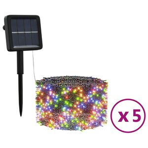 vidaXL Соларни лампички 5 бр 5х200 LED многоцветни за закрито/открито