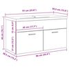 vidaXL Шкаф за баня Черния дъб 90 x 38,5 x 46 cm Инженерно дърво
