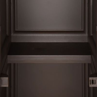vidaXL Пластмасов шкаф, 40x43x164 см, дървен дизайн, кафяв