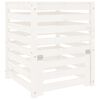 vidaXL Компостер, бял, 63,5x63,5x77,5 см, борово дърво масив