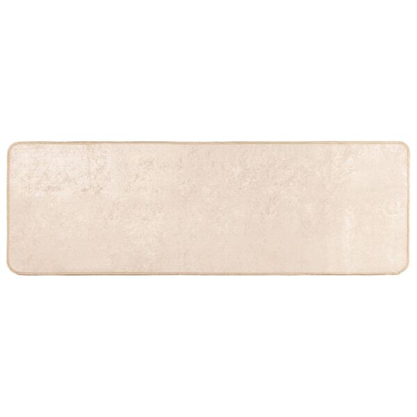 vidaXL Каса за килим MARSA Крем 150 x 50 cm Полиестер и PVC