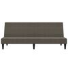 vidaXL 2-местно разтегателно канапе, тъмносиво, микрофибърен текстил