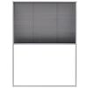 vidaXL Алуминиев плисе комарник за прозорци, 60x80 см