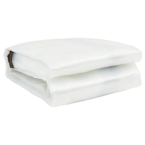 vidaXL Прозрачен брезент с капси 8x8 m Полиетилен