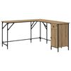 vidaXL Бюро Дъб Инженерно дърво 141 x 141 x 75 см