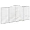 vidaXL Габионни кошници арка 2 бр 400x30x180/200 см поцинковано желязо
