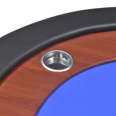 vidaXL Покер маса за 10 играчи с дилър зона и табла за чипове, синя