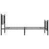 vidaXL Метална рамка за легло с горна и долна табла, черна, 90x200 см