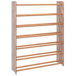 vidaXL Етажерка за обувки, кафява, 90x24x117 см, инженерно дърво