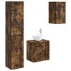 vidaXL Комплект мебели за баня 3 бр. Опушен дъб 33 x 34,5 x 160 см