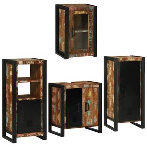 vidaXL Комплект мебели за баня 4 бр. Многоцветен 55 x 35 x 60 см