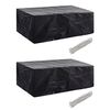 vidaXL Покривала за градински мебели 2 бр 8 капси 200x160x70 см