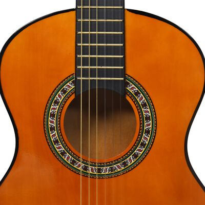 vidaXL Класическа китара за начинаещи и деца с калъф, 1/2, 34"
