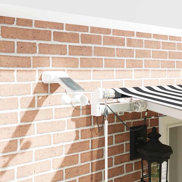 vidaXL Автоматично прибираща се тента с LED антрацит и бял 600x300 см