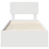 vidaXL Рамка за легло с таблото Бяло 75 x 190 cm Инженерно дърво