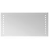 vidaXL LED огледало за баня Прозрачен 40 x 20 cm закалено стъкло