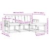 vidaXL Комплект дивани за открито 4 pcs Естествено и черно