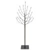 vidaXL LED Коледна Елха Черно 120 cm Стомана 100 LED светодиода