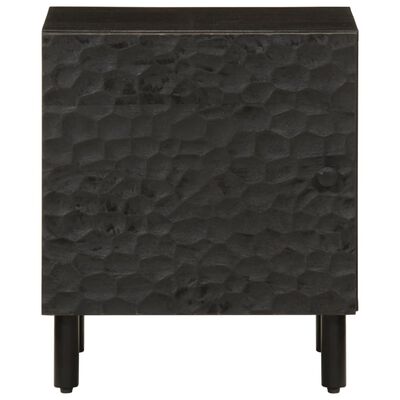 vidaXL Нощни шкафчета, черни, 2 бр, 40x33x46 см, манго масив