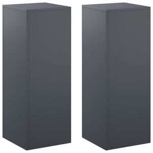 vidaXL Стойка за растения 2 pcs Антрацит 30 x 30 x 80 cm