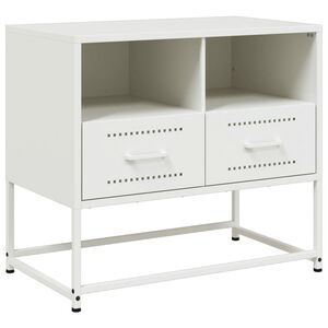 vidaXL ТВ шкаф, бял, 68x39x60,5 см, стомана