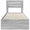 vidaXL Рамка за легло Сив Сонома 90 x 200 cm Инженерна дървесина