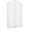 vidaXL Дъговидна габионна кошница 100x30x160/180 см поцинковано желязо
