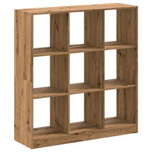 vidaXL Библиотека, дъб артизан, 102x32x108 см, инженерно дърво