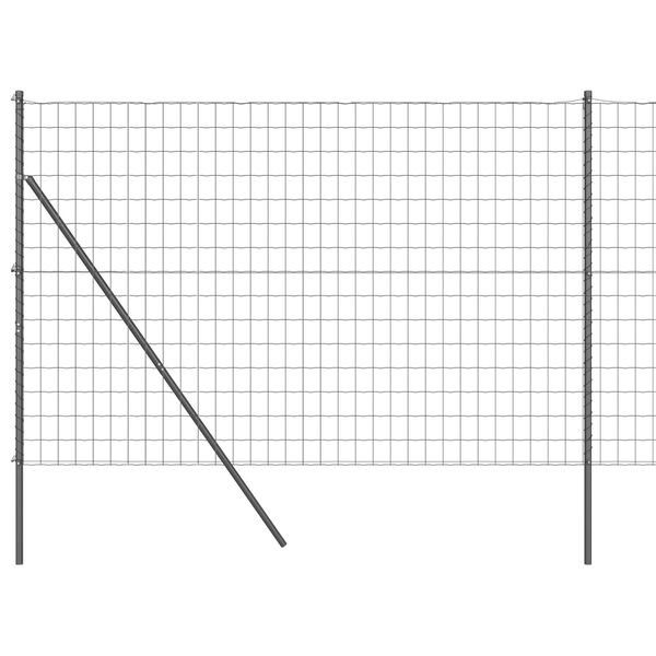 vidaXL Европейска ограда Сив 1.6 x 10 m Желязо с PVC покритие