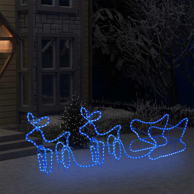 vidaXL Коледна украса за открито северен елен с шейна 576 LED