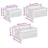 vidaXL Кошници за съхранение 3 pcs Естествен 40 x 30 x 18 см
