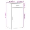 vidaXL Служебен шкаф с чекмедже Дъб 50 x 42,5 x 93 см