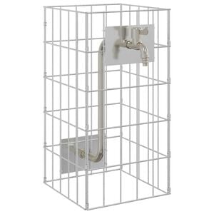 vidaXL Габионен кран Сребрист 26 x 25 x 50 см Неръждаема стомана