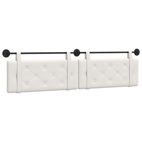 vidaXL Висяща табла Монтиране на стена Бял 210 x 55 x 5 см Изкуствена