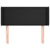 vidaXL Горна табла за легло, черна, 83x16x78/88 см, изкуствена кожа